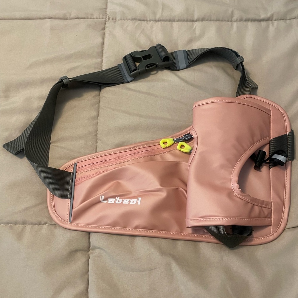 Pink Waist Bag with Adjustable Strap